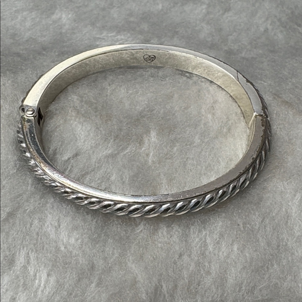 Brighton Sacred Love Silver Tone Hinge Bracelet - Picture 3 of 8